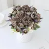 Dekorative Blumen, gesundes Material, Bohnenpaste, künstliche Hortensie, verschiedene Stile, gelb, Simulationsblume, Weihnachtskranz