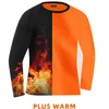 Racejassen Thermisch ondergoed Heren Fleece gevoerde set Fietsen Skiën Basislaag Winter Warme lange shirts Tops Onderpak