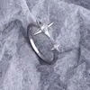 Anneaux de cluster Shining Star Ouverture pour les femmes réglable coréen Dainty Finger Pinky Ring Accessoires Mode Bijoux Cadeau Dropship KCR080