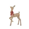 Decorações de Natal Conjunto de 3 Lightup Glitter Deer Family com 210 Luzes Incandescentes Claras Decoração Inflável Ao Ar Livre Feliz 231121