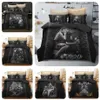 3D Vrouwen En Schedel Beddengoed Sets Suiker Schedel En Motorfiets Dekbedovertrek Bed Cool Skull Print Zwart Beddengoed Bedline Y200417272F