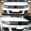 Adesivos de carro acessórios farol dianteiro lâmpada traseira guarnição adesivo er quadro cromo decoração exterior para vw volkgen tiguan 2011-257z dhjho