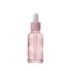 5 ml 10 ml 20 ml 30 ml 50 ml 100 ml Klare rosa Glastropfflasche Serum ätherisches Öl Parfümflaschen mit Reagenzpipette Juuog