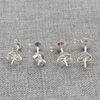 Ohrstecker, 10 Stück, 925er-Sterlingsilber, Ohrringpfosten mit becherförmigem Stift für halbgebohrte Perle