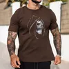 Men's T Shirts High Quality Fashion Men's Clothing Oversized Tee Y2k Cape Rhinestone Designer Short Sleeve Tops Hip Hop Casual Street