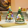Decorações de Natal Decorações de Natal Luminosas Música Trem Casa Árvore de Natal Casa Nevada Decoração de Mesa Caixa de Música Presente de Ano 231121
