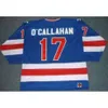 Jim Craig K1 1980 Drużyna USA Hockey Jersey Jack O'Callahan Mike Eruzione Miracle Awawy Blue Size S-5xl Rzadki