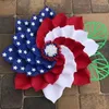 Decorative Flowers Independence Day Wreath Decoration High-quality Short Plush Material Porch Front Door