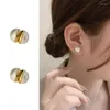Stud Earrings Vintage Fashion No Pierced Magnetic Suction Painless Imitation Pearl Ear Clips For Women Elegant Simple Aesthetic Gifts