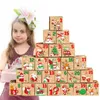 Kerstversiering 124 Adventskalender Geschenkdoos 24 Stuks Kerst Jaar Snoep Koekjes Kraftpapier Inpakken Decor 231121