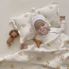 Poduszki bawełniane miękka dziecko poduszka do spania kreskówka niedźwiedź nadruk niemowlę śpiąca ochronę głowy Poduszka Poduszka Poduszka Born Bedding 230422