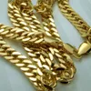 Mens 18k 18ct Guld fylld 50 60 70 cm Lenght 10mm bredd Tungt svalt halsband N111317P