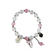 Bracelets porte-bonheur en alliage d'abeille opale, perles, accessoires manuels, vente en gros, cadeau pour femmes et filles, # YXS47