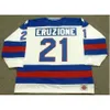 Johnson 1980 Drużyna USA K1 Jersey Bill Baker Mike Eruzione Neal Broten Jack O'Callahan Jim Craig Pavelich Mark Wells White Rare Rzadko