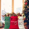 Julekorationer 40 Styles Stora duk Santa Sack Drawstring Candy Toys Sacks For Presents Kids Presentväskor Xmas Party Decor 231121