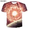 Мужские футболки Dreamy Sky HD Pattern Universe Nebula Galaxy Astronomer Футболка с 3D принтом и круглым вырезом с короткими рукавами, размер топа XXS-5XL