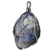 Pendant Necklaces Natural Irregular Labradorite Reiki Healing Gemstone Minerals Handmade Charms For Jewelry Making DIY Necklace Accessory