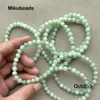 Lösa ädelstenar grossist naturliga 3a 6,5 ​​mm burma jadeite släta runda pärlor för att göra smycken diy armband halsband
