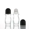 30 ml 50 ml klar glasrulle på flaskan Essential Oil Parfym Bottle Travel Dispenser Bottle Glass Roller Ball PP CAP WGISG