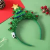 Imprezy kapelusze świąteczne opaska do włosów świecąca kula na głowę świąteczne drzewo Snowflake jelenie światło rogu migającego głowy Wesoły prezent 231122