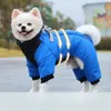 Reversible Reflective Dog Winter Jacket Dog Cold Weather Coats with Built in Harness Waterproof and Windproof Apparel Cozy Dog Clothes for Small Medium Large Dogs