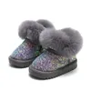 Bottes enfants neige 010 ans pour bébé rose filles enfants chaussures d'hiver chaud en peluche mode plate-forme courte noir gris 231122