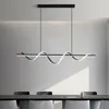 Lustres minimalistas LED para sala de jantar Mesa de cozinha Sala de estar Quarto Teto Pingente Lâmpada Decoração de casa Suspensão suspensa
