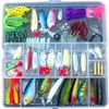 Kit de Señuelos de Pesca Criket, camarones, ranas, lombriz de tierra, pececillo VIB, Popper, manivela, lápiz, cuchara, cebo de alambre, larva, gusano, Texas Rig, cebos blandos 189f