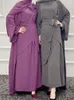 Vêtements ethniques ensembles musulmans mode femmes 3 pièces Abaya avec écharpe dubaï Islam turquie Bangladesh Hijab Robe modeste caftans Robe