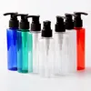 Tomt återfyllningsbar lotionpumpflaskor 4 oz Pump Bottle Pet BPA gratis klar svart vit pump bra för krämer kroppstvätt handtvål wiiri