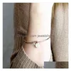 Bangle Knot Heart Armband Bangle Rose Gold Sier Color Zodiac Signs 12 Constellation Men Eloy Round Pendant Charm Chain Jewelry for D Dhiyd