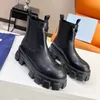 Top qualité Casual chaussures bottes courtes femme chaussures de marque 100 chaussure en peau de vache métal femmes talons épais en cuir à talons hauts mode dame plate-forme bande élastique botte