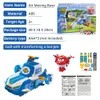 Figury zabawek akcji Super Wings S4 Air Ruche Baza z światłami dźwiękowymi samolotami Playset zawiera Jett Transforming Bots Toys for Kids Prezent 230422