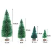 Christmas Decorations 5pcs 5cm-12.5cm Mini Christmas Tree Gold Green Small Pine Tree Sisal Placed In The Desktop Year Xmas Party Ornaments Navidad 231121