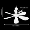 Other Home Garden Silent 6 Leaves USB Powered Ceiling Canopy Fan with Remote Control Timing 4 Speed Hanging for Camping Bed Dormitory Tent 230422