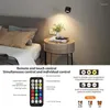 Wall Lamp Dimmable RGBW LED SpotlightTouch Control Wireless Indoor Sconce Light For Corridor Stair 360° Rotatable With USB Charging