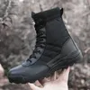 Stiefel Wandern Leder Winter Für Männer Militärische Taktische High Top Stark Verschleißfest Langlebig Stilvolle Echte Niedrige Absätze