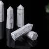 Natural blanco-turquesa punto de cristal artes torre de cuarzo energía piedra obelisco varita Charkra Reiki cristal curativo Qiusc