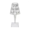 Bordslampor USB Touch Lamp Simple Net Red LED -laddning Diamond Crystal