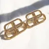 joyería bb pendientes Pendientes grandes con doble letra B con juego de cera Cristal Circón Metal Acabado liso Chapado en perlas de oro de 18 quilates 56566