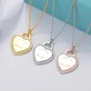 S925 sterling silver plated love heart designer pendant necklaces for women bling diamond shining crystal hearts sweet chain choker necklace jewelry