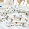 Pillows Baby pillow cotton gauze baby Styling Pillow Lace born head type anti-deflection head correction 0 to 6 months 230422