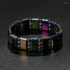 Strand Moda Wave Hematite Energy Bracelets Men Nature colorido Double Magnetic Health Mulheres perdem peso jóias