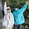 Vestes pour hommes veste de pluie imperméable plusieurs poches léger randonnée printemps automne imperméable à capuche pour voyage manteaux d'extérieur