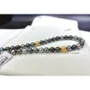 Wholesale Bulk Price 9-15Mm Pearl Strand Natural Black Seawater Saltwater Real Tahitian Loose Pearl Strand Necklace Men