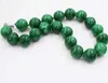 Pendentifs de grande taille en pierre de Jade verte, perles rondes de 20mm, collier naturel, vente en gros, 18 pouces, cadeau FPPJ