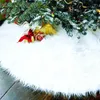 Weihnachtsdekorationen, 78 cm, Plüsch-Baumrock, weißer Kunstpelz, Weihnachtsbäume, Pailletten-Teppich, Matte, kleine Röcke, Zuhause, Party