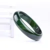 Bangle Jade Bangles Groothandel Hoge kwaliteit Natuurlijke gras Green Green Agaat Grade Smal Strip brede armband sieraden