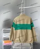 xinxinbuy Men designer Coat Jacket Colorful stripes Letter jacquard long sleeve women white khaki Black blue khaki XS-L