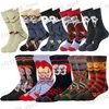 Chaussettes pour hommes noël Halloween anime chaussettes hommes femmes nouveauté drôle joueurs dessin animé chaussette T231122